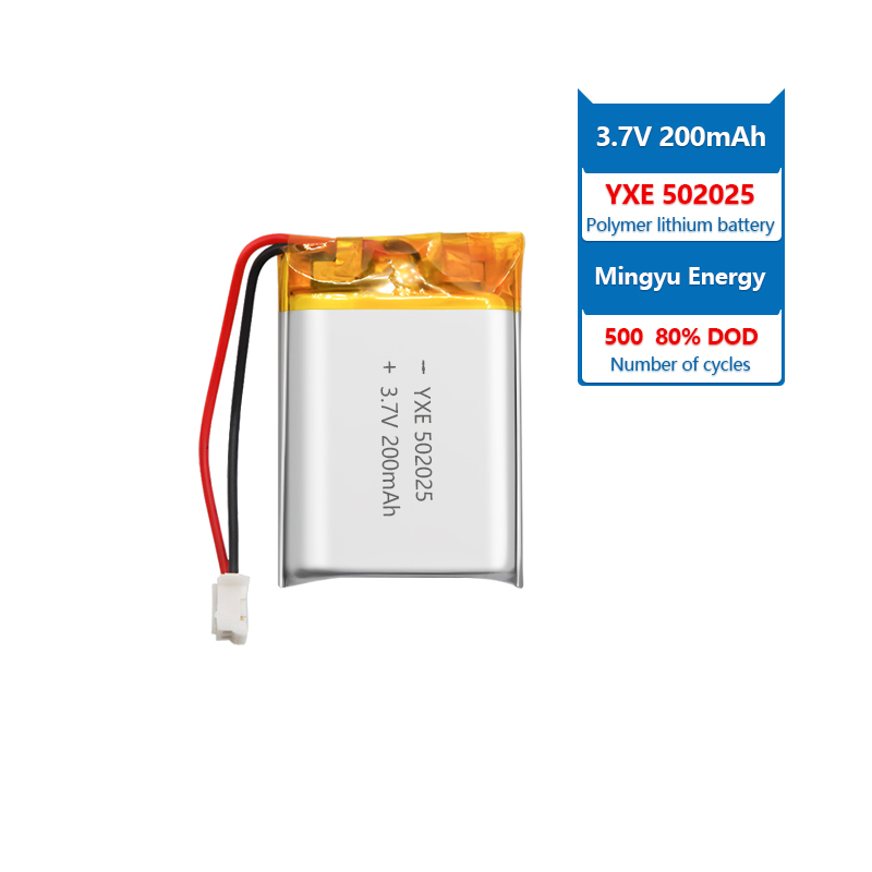 3.7 V Li-ion Battery 502025-200mah